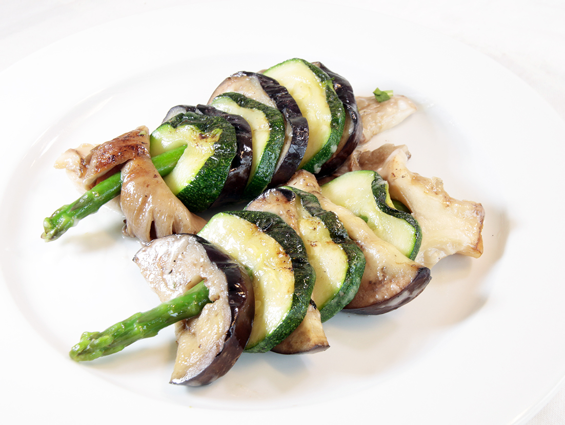 Asperge spies oesterzwam, courgette
